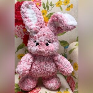 Handmade Hand Crafted Knit Chubby Bunny Easter gift